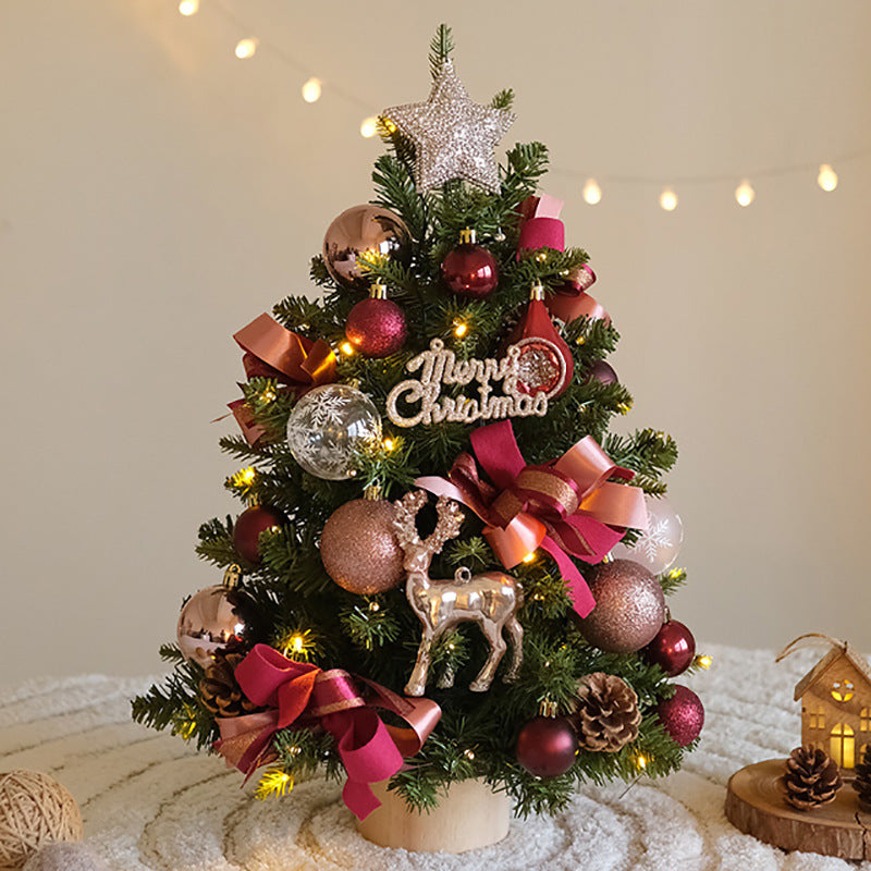 DIY Desktop Christmas Tree Set PVC Christmas Tree Decoration Window Display Decorative Ornament