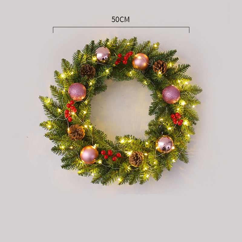 Christmas wreath rattan 30/40/50/60cm Christmas decoration wreath door hanging scene